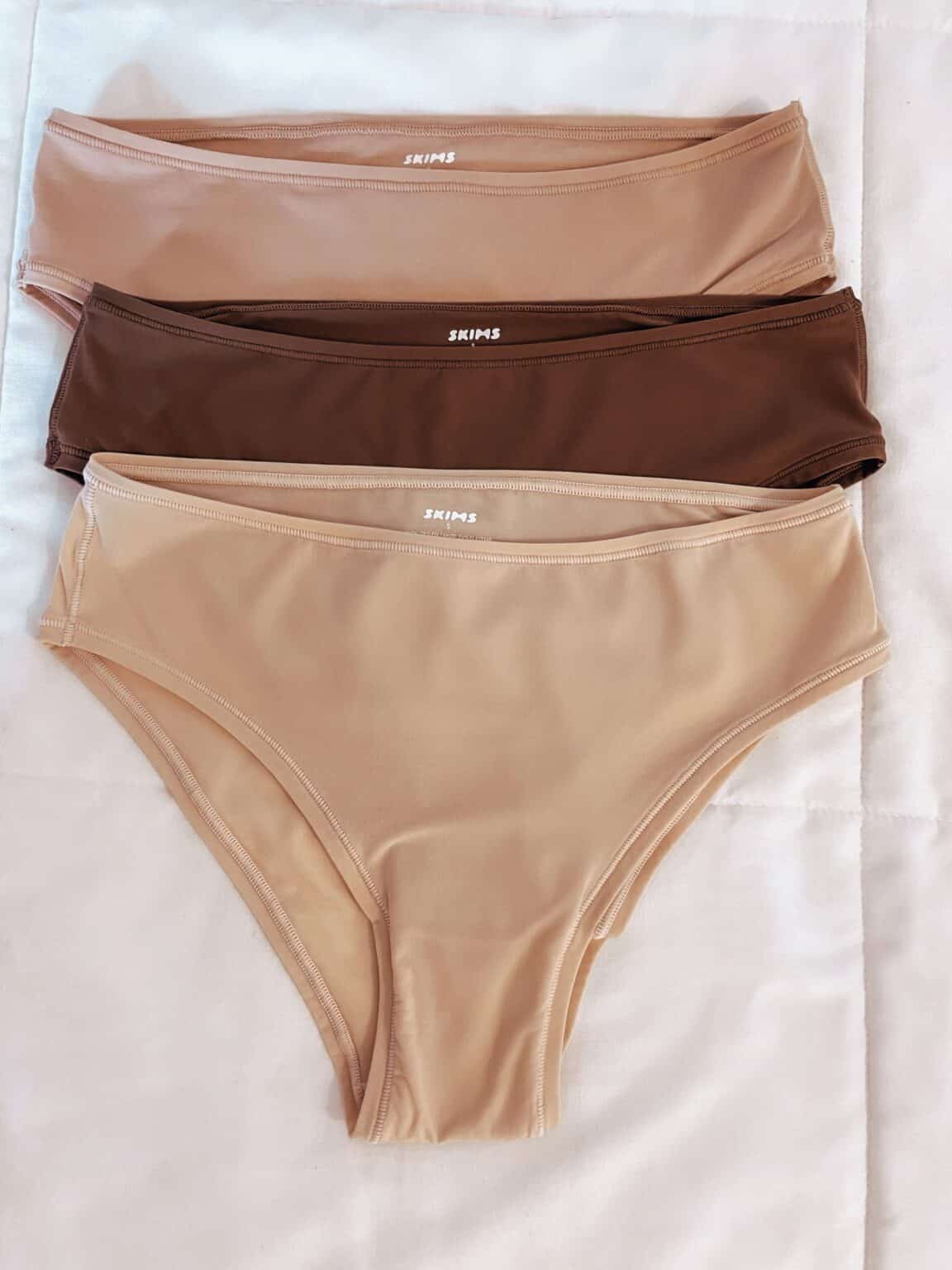 I tried SKIMS underwear for the first time, and this is what I have to