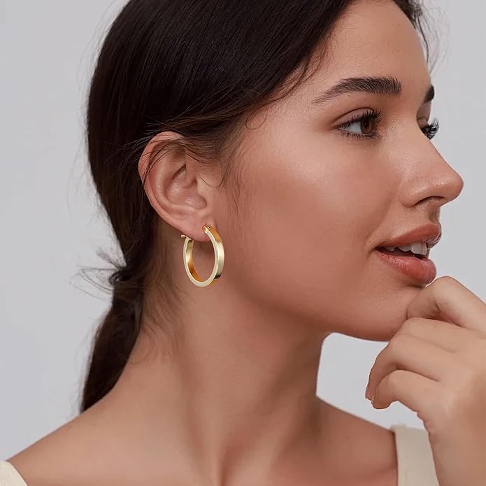 Gold Hoop Earrings 